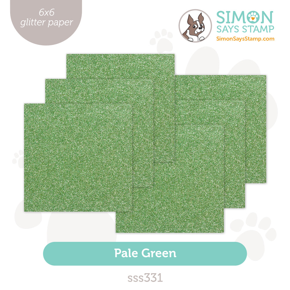Simon Says Stamp Glitter Cardstock Pale Green 6x6 sss331 Favorite Things