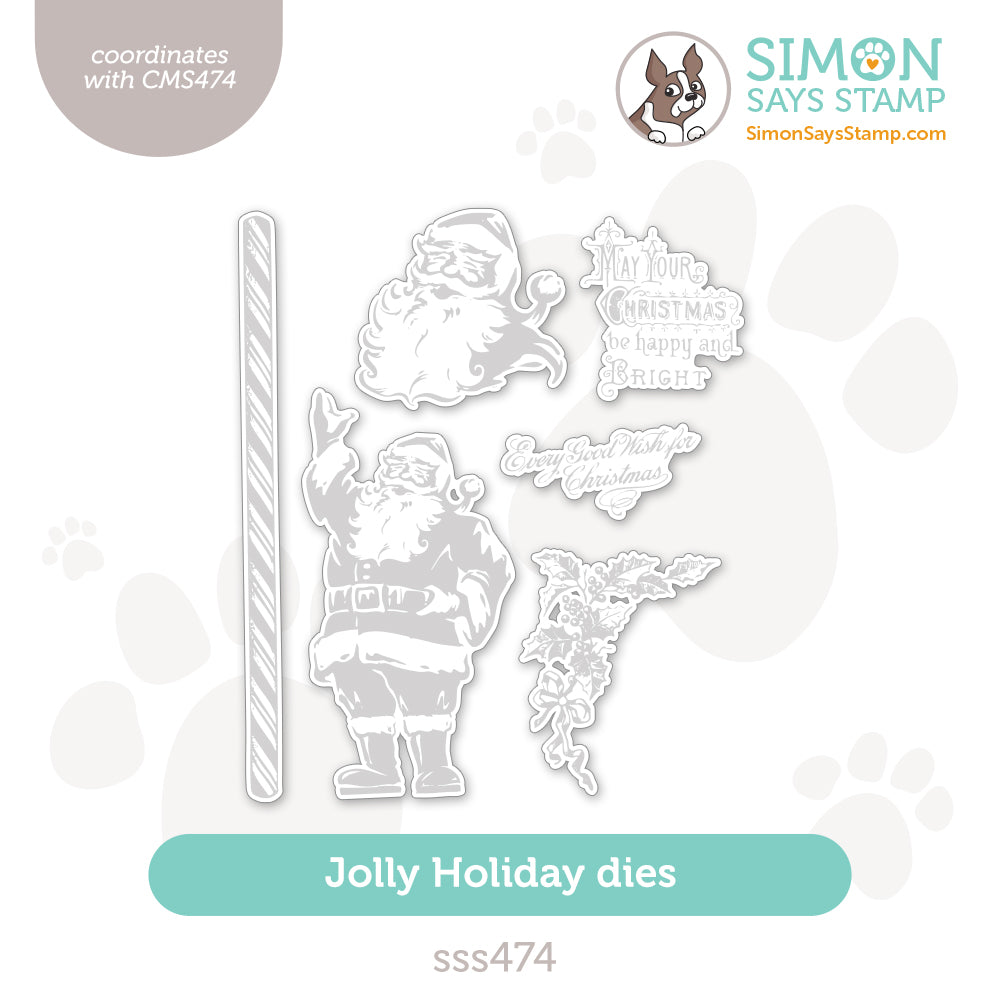 Simon Says Stamp Jolly Holiday Wafer Dies sss474