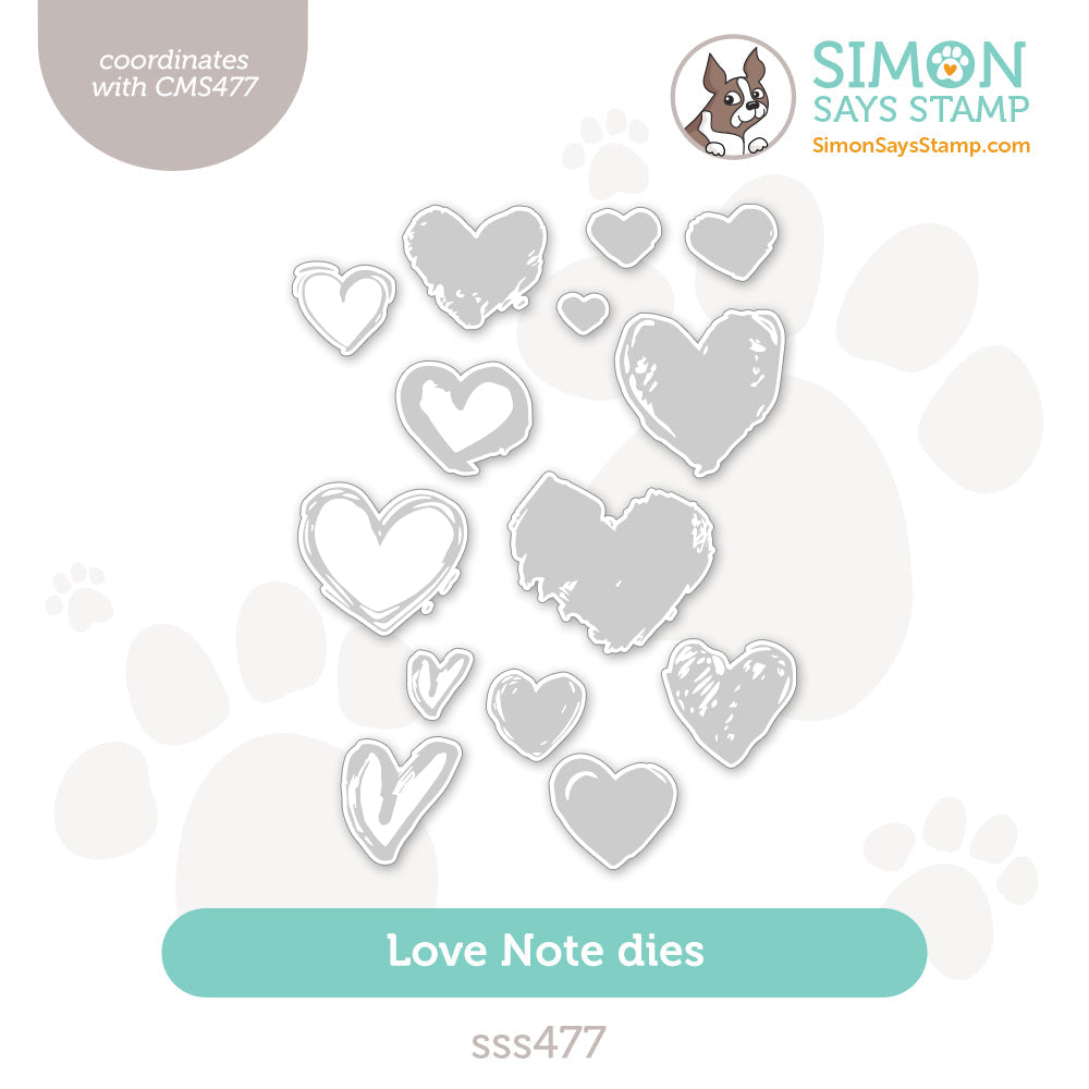 Simon Says Stamp Love Notes Wafer Dies sss477