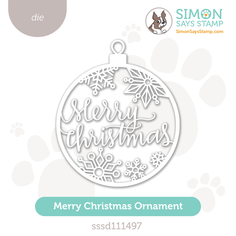 Simon Says Stamp Merry Christmas Ornament Wafer Dies sssd111497