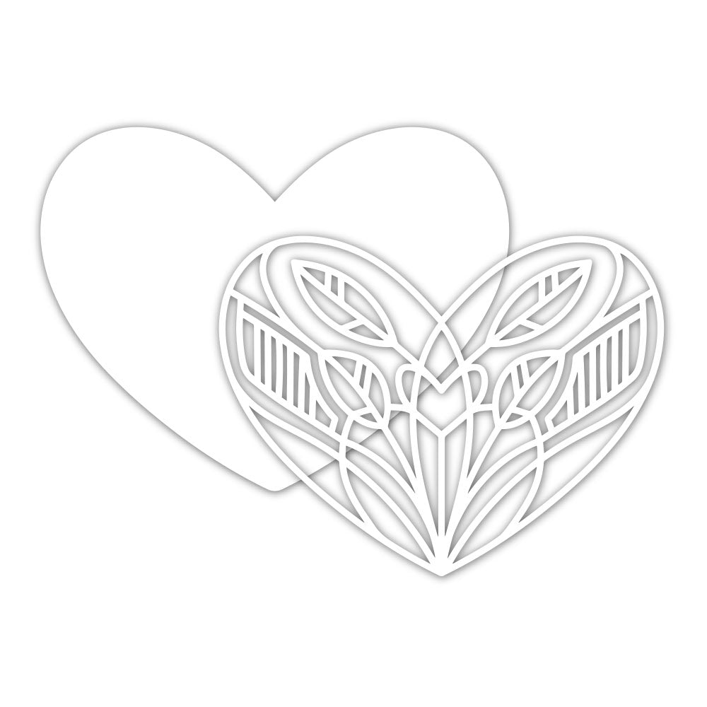 Simon Says Stamp DECO HEART Wafer Dies sssd111935 *