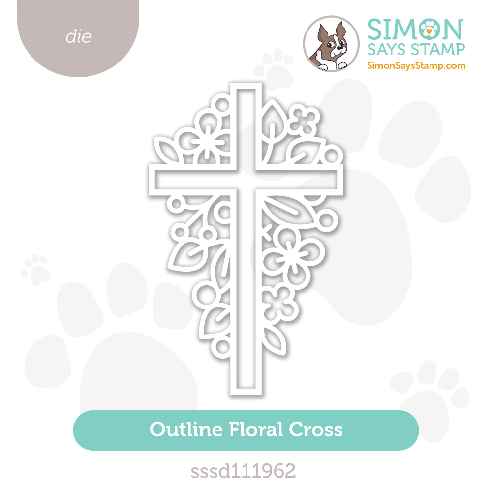 Simon Says Stamp Outline Floral Cross Wafer Die sssd111962