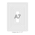 Simon Says Stamp Thin A7 Rectangle Frames Wafer Dies sssd112066 *