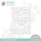 Simon Says Stamp XL Greetings 2 Wafer Dies sssd112333c