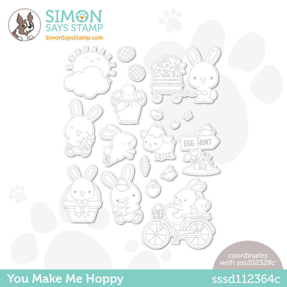 Simon Says Stamp YOU MAKE ME HOPPY Wafer Dies sssd112364c *