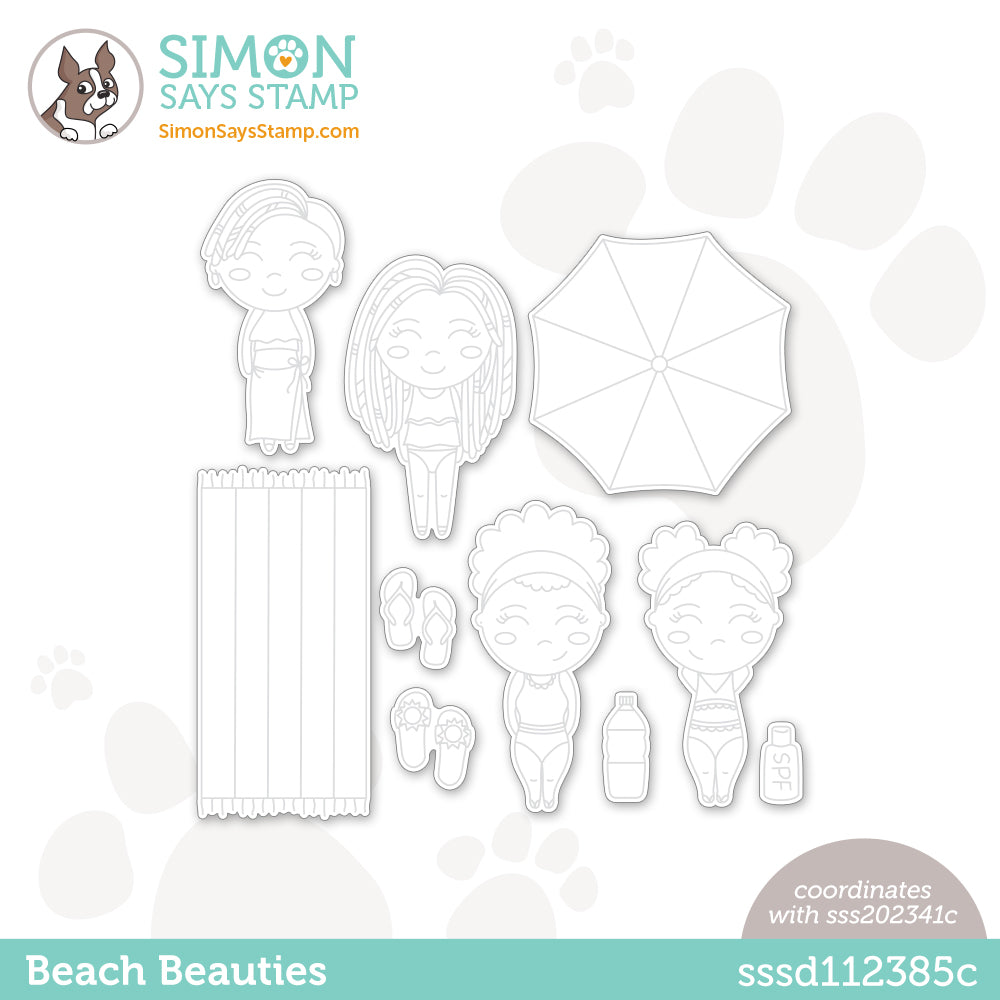 Simon Says Stamp BEACH BEAUTIES Wafer Dies sssd112385c *