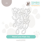 Simon Says Stamp Peace Love Hope Joy Wafer Die sssd112418