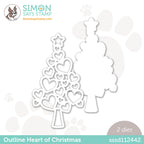 Simon Says Stamp OUTLINE HEART OF CHRISTMAS Wafer Dies sssd112442