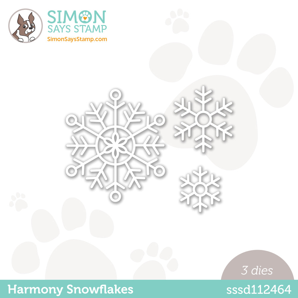 Simon Says Stamp HARMONY SNOWFLAKES Wafer Dies sssd112464