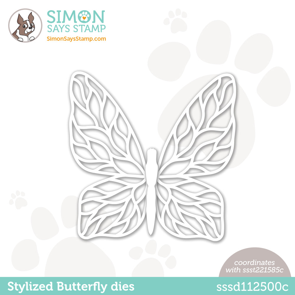 Simon Says Stamp STYLIZED BUTTERFLY Wafer Dies sssd112500c