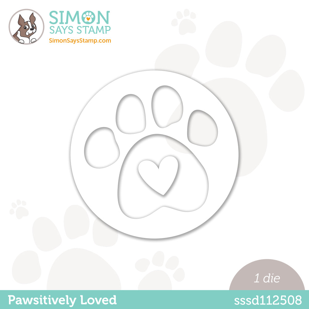 Simon Says Stamp PAWSITIVELY LOVED Wafer Dies sssd112508