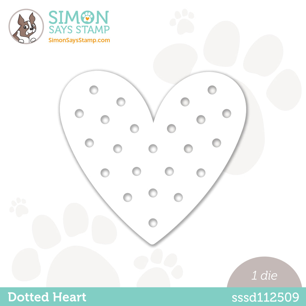 Simon Says Stamp DOTTED HEART Wafer Die sssd112509