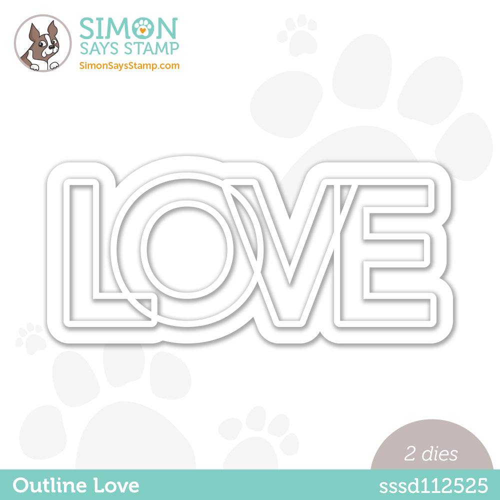 Simon Says Stamp Outline Love Die Set Simon Says Stamp Outline Love Die Set