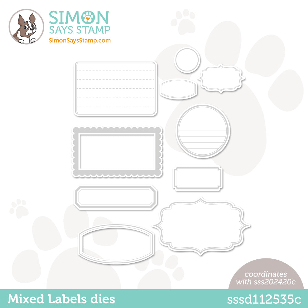 Simon Says Stamp Mixed Labels Wafer Dies sssd112535c
