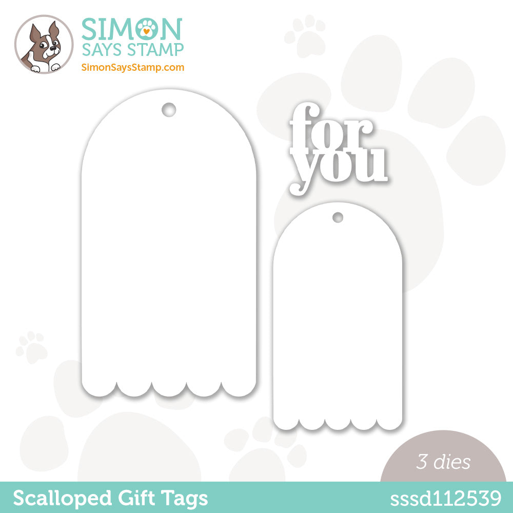 Simon Says Stamp SCALLOPED GIFT TAGS Wafer Dies sssd112539