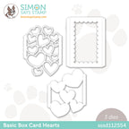 Simon Says Stamp BASIC BOX CARD HEARTS Wafer Dies sssd112554 *