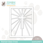Simon Says Stamp Stained Glass Cross Wafer Dies sssd112567c
