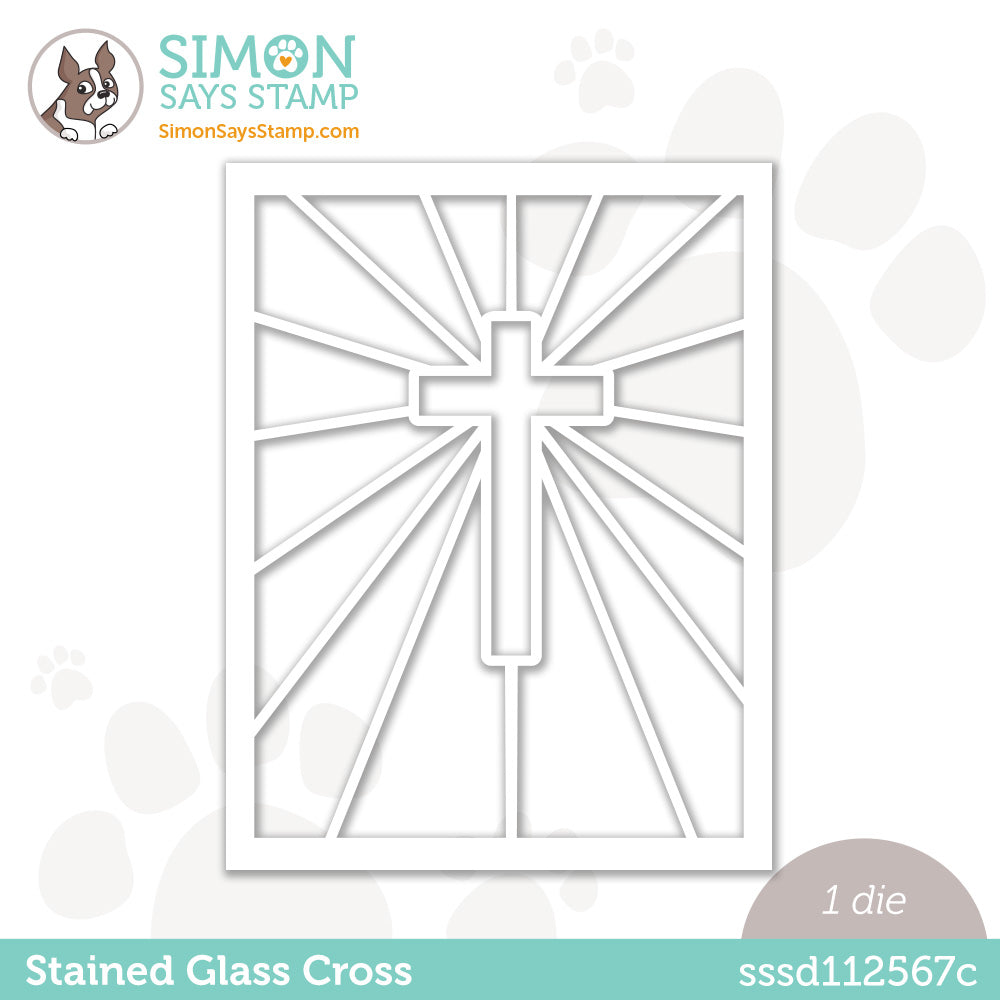Simon Says Stamp Stained Glass Cross Wafer Dies sssd112567c