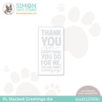 Simon Says Stamp XL STACKED GREETINGS Wafer Die sssd112569c