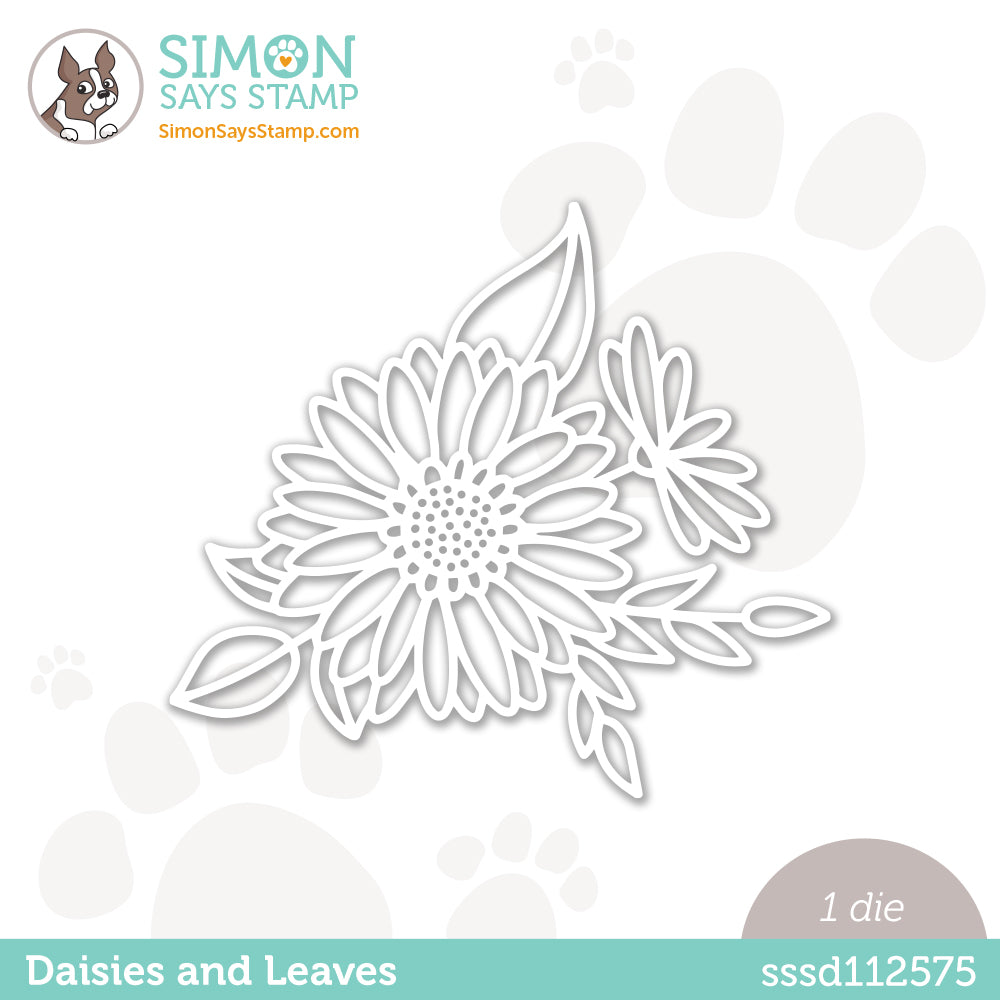 Simon Says Stamp Daisies and Leaves Wafer Die sssd112575 *