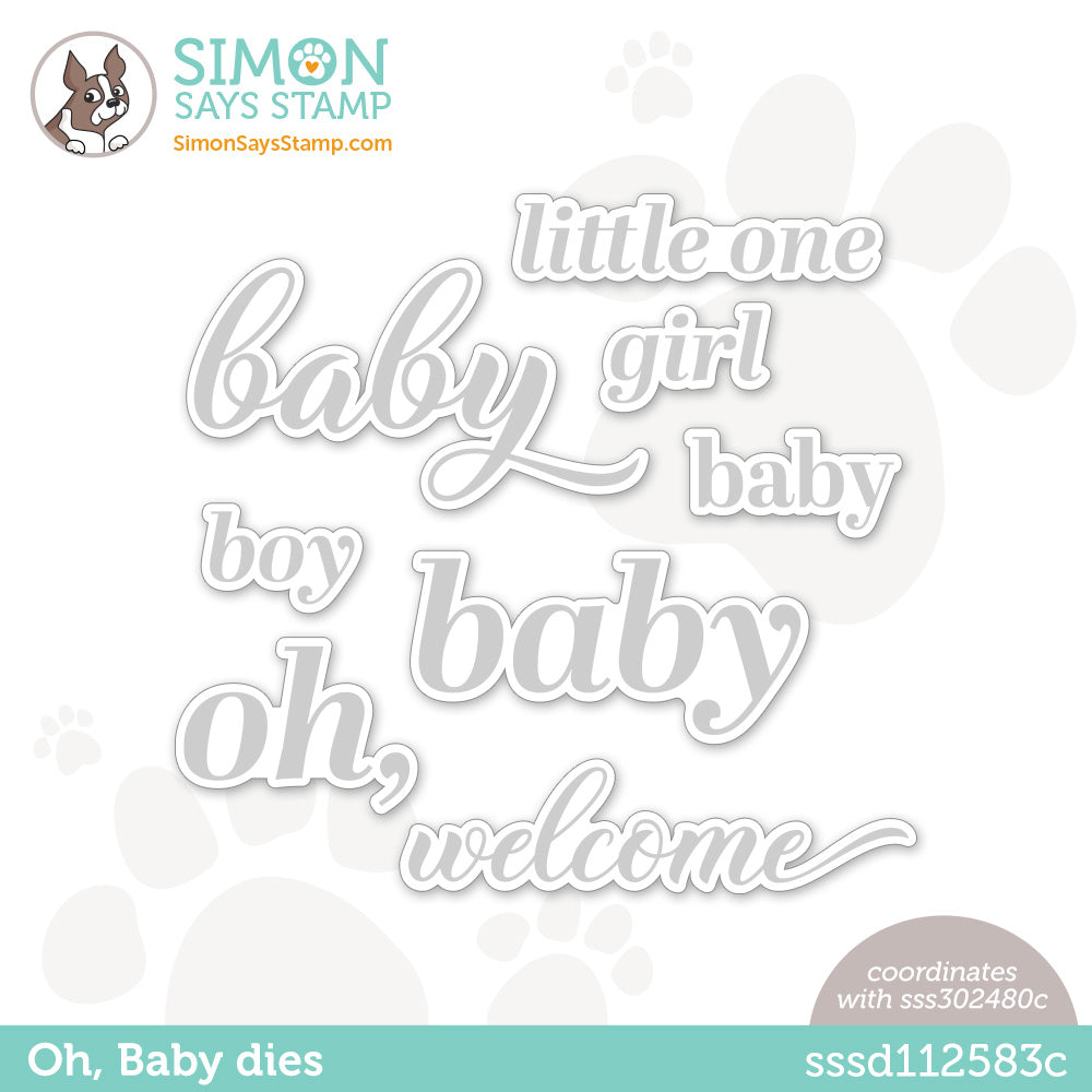 Simon Says Stamp OH BABY Wafer Dies sssd112583c