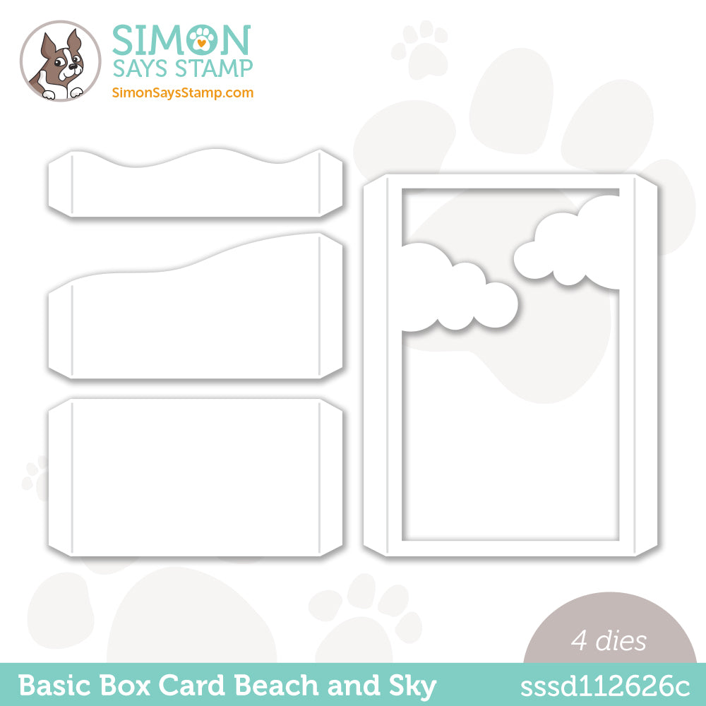 Simon Says Stamp BASIC BOX CARD BEACH AND SKY Wafer Dies sssd112626c *