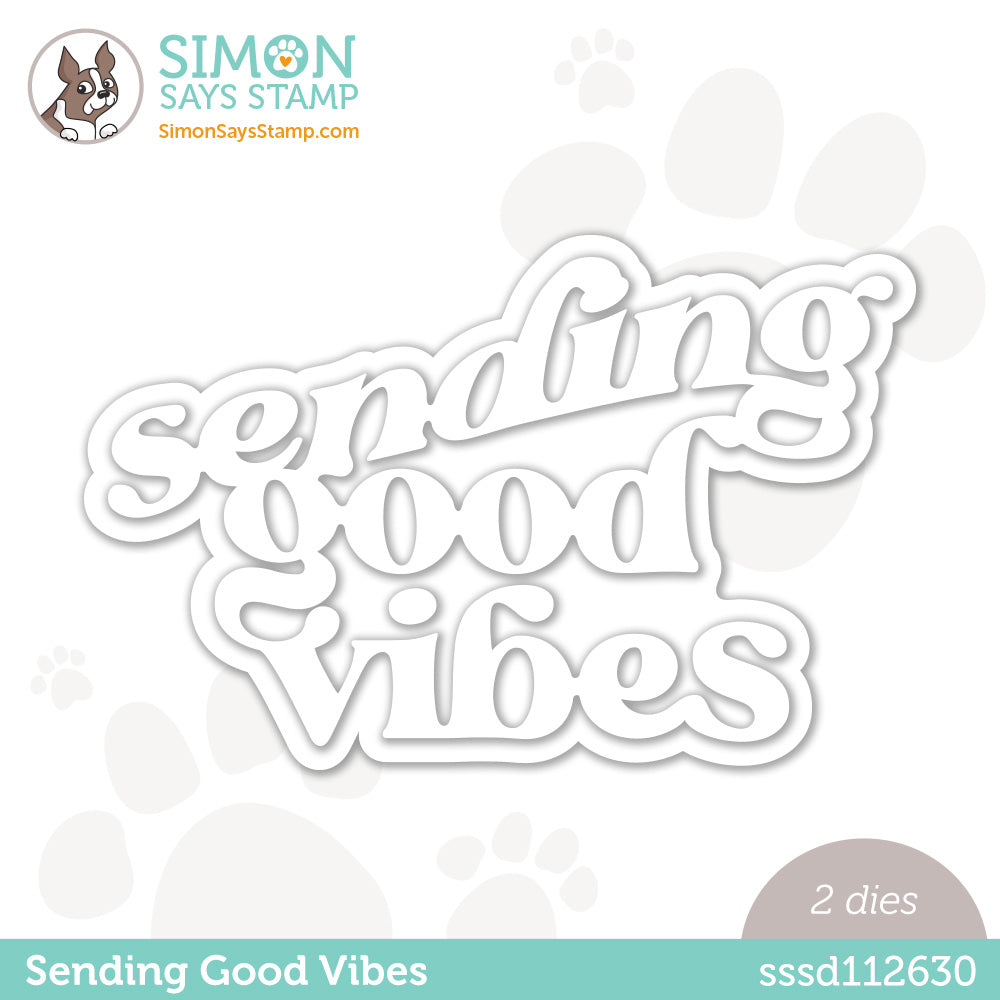 Simon Says Stamp SENDING GOOD VIBES Wafer Dies sssd112630 *