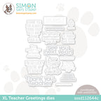 Simon Says Stamp XL TEACHER GREETINGS Wafer Dies sssd112644c