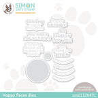 Simon Says Stamp HAPPY FACES Wafer Dies sssd112647c *
