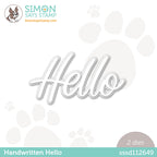 Simon Says Stamp Handwritten Hello Wafer Dies sssd112649