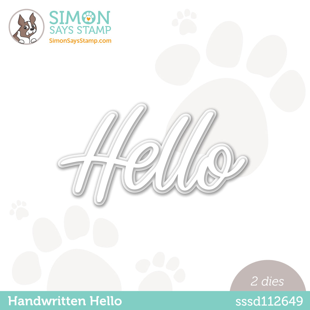 Simon Says Stamp Handwritten Hello Wafer Dies sssd112649