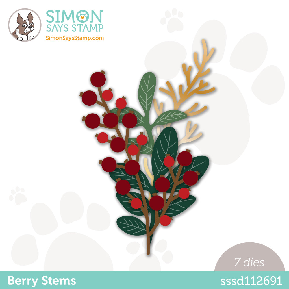 Simon Says Stamp Berry Stems Wafer Dies sssd112691 Cozy Hugs