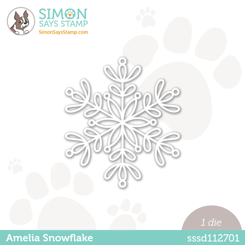 Simon Says Stamp AMELIA SNOWFLAKE Wafer Die sssd112701 Holiday Sparkle
