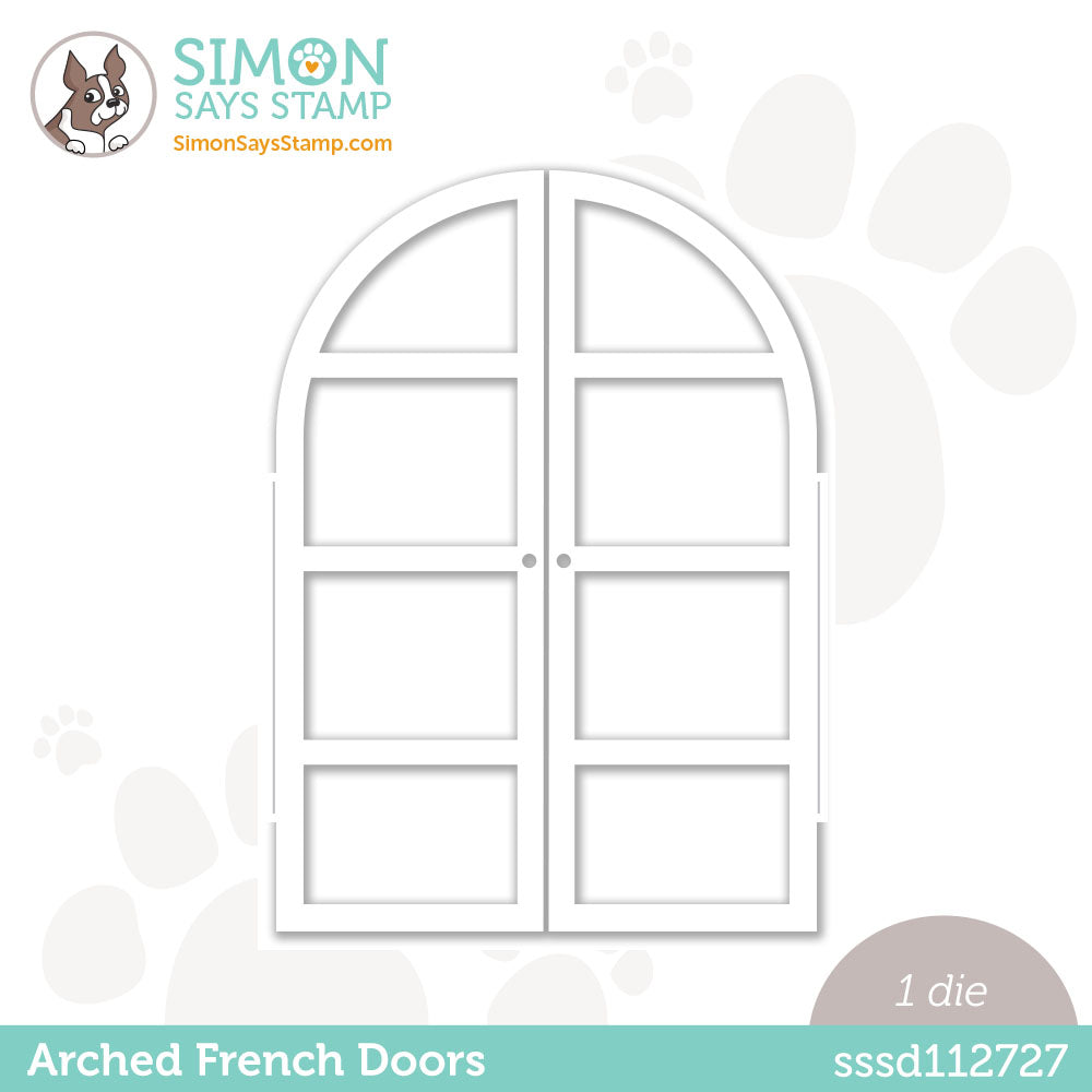 Simon Says Stamp ARCHED FRENCH DOORS Wafer Die sssd112727