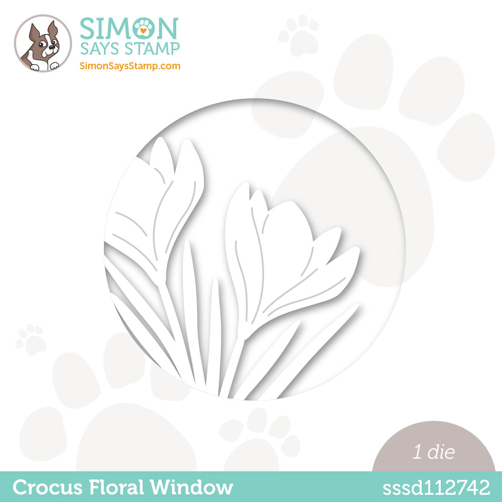 Simon Says Stamp CROCUS FLORAL WINDOW Wafer Die sssd112742 Hugs