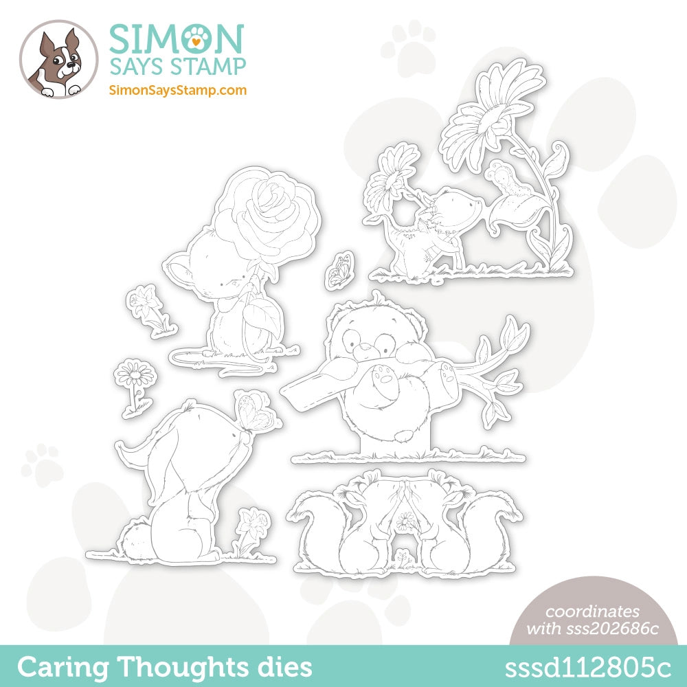 Simon Says Stamp Caring Thoughts Wafer Dies sssd112805c Dear Friend