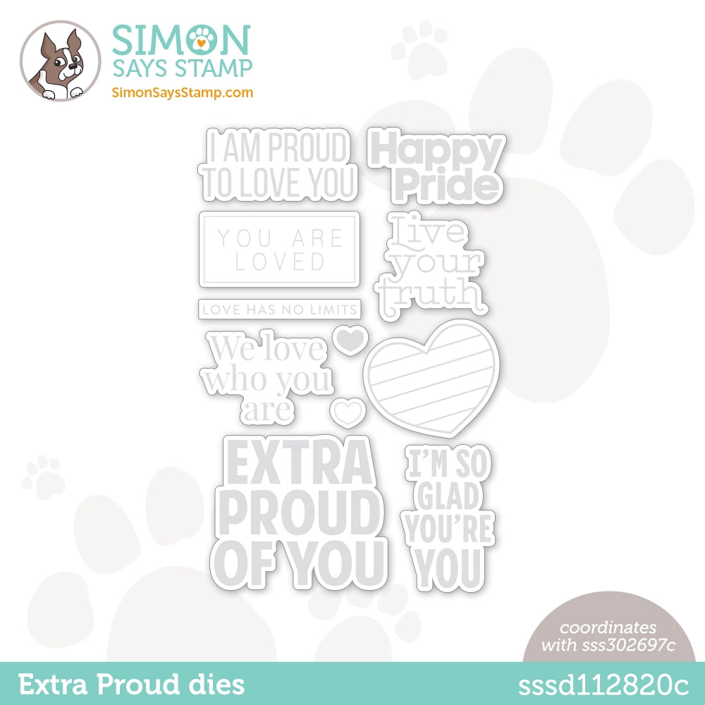 Simon Says Stamp Extra Proud Wafer Dies sssd112820c Dear Friend