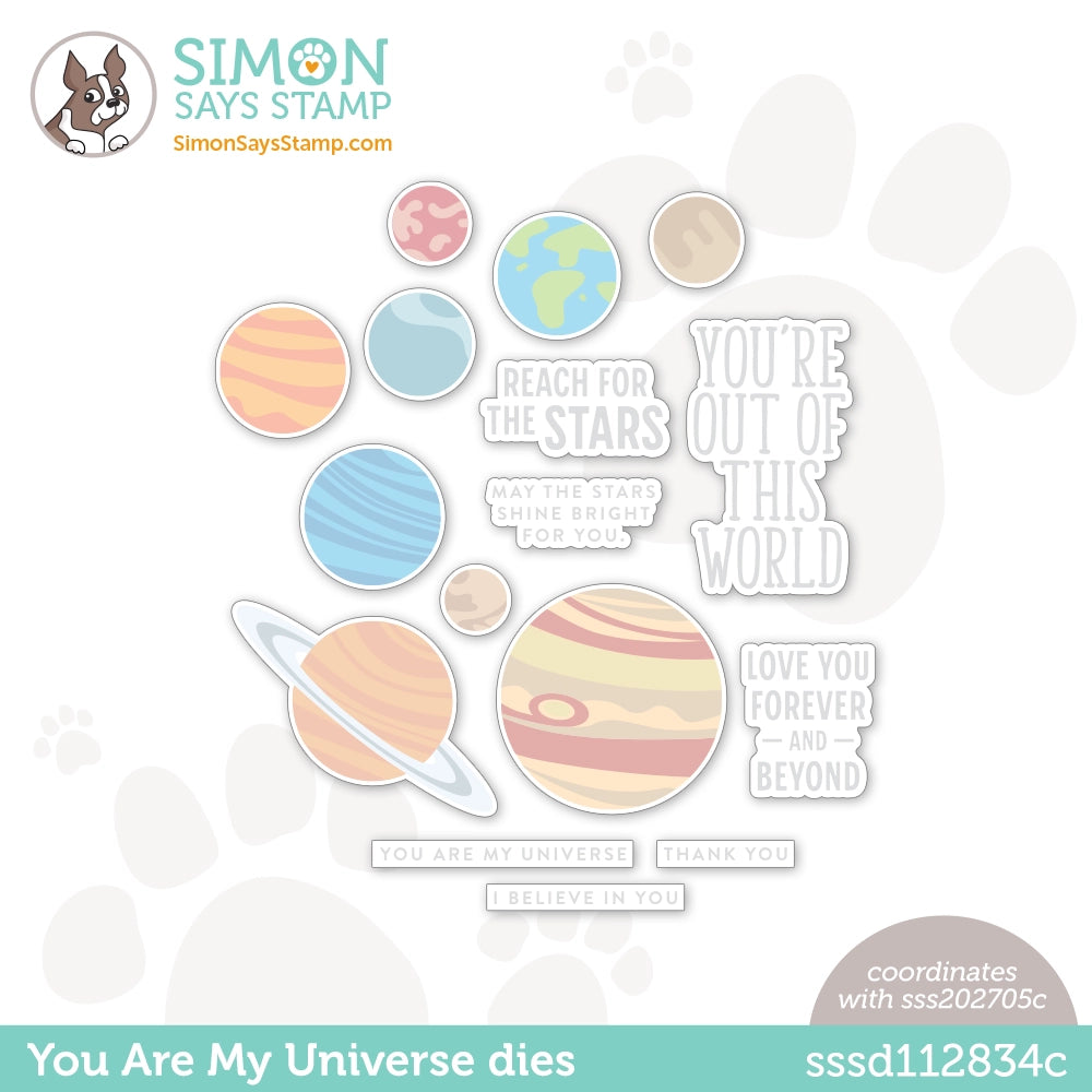 Simon Says Stamp You Are My Universe Wafer Dies sssd112834c Out Of This World