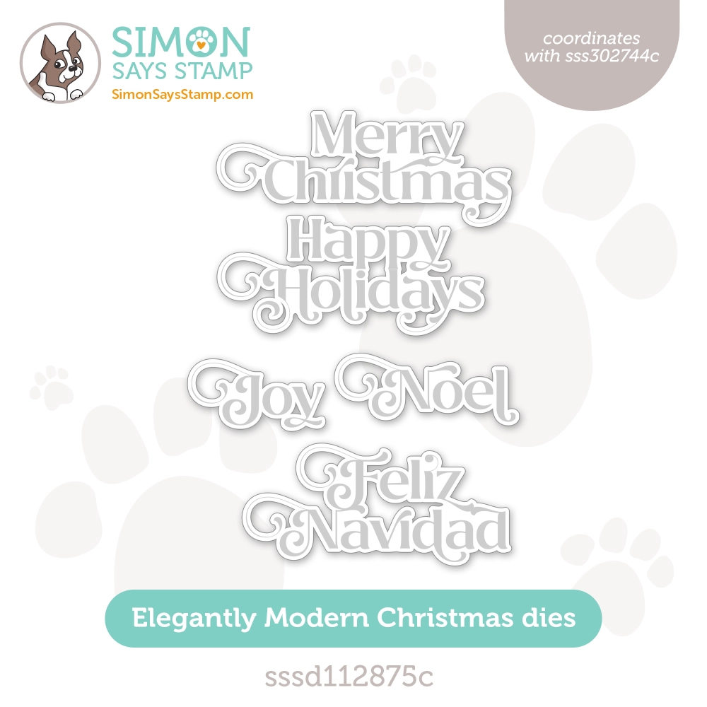 Simon Says Stamp Elegantly Modern Christmas Wafer Dies sssd112875c Stamptember