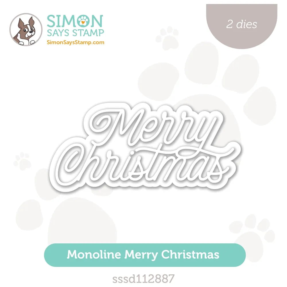 Simon Says Stamp Monoline Merry Christmas Wafer Dies sssd112887 All The Joy