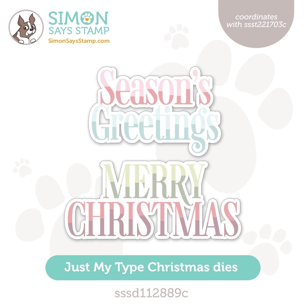 Simon Says Stamp Just My Type Christmas Wafer Dies sssd112889c Season Of Wonder