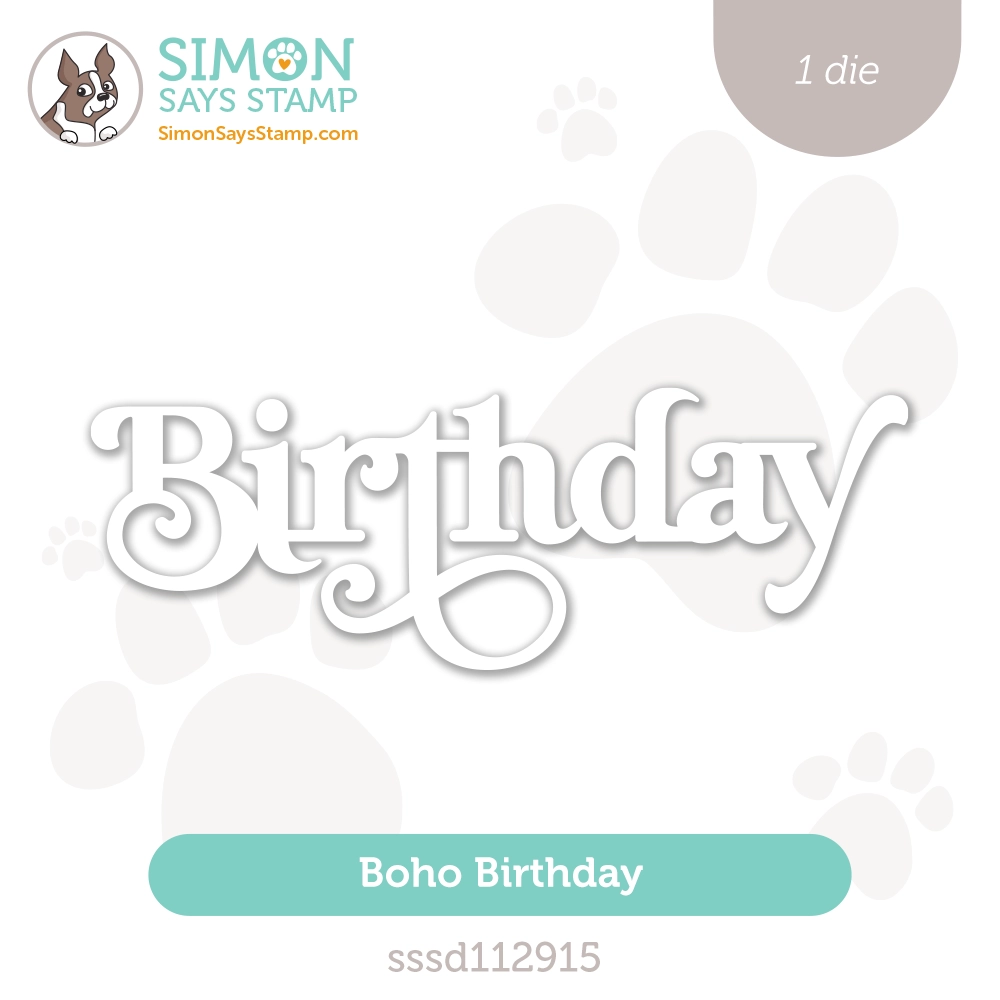 Simon Says Stamp Boho Birthday Wafer Die sssd112915