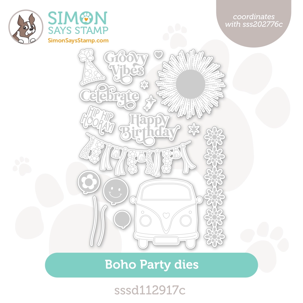 Simon Says Stamp Boho Party Wafer Dies sssd112917c