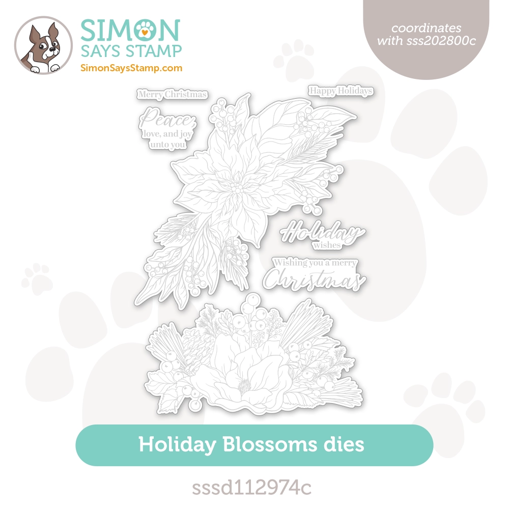 Simon Says Stamp Holiday Blossoms Wafer Dies sssd112974c All The Joy