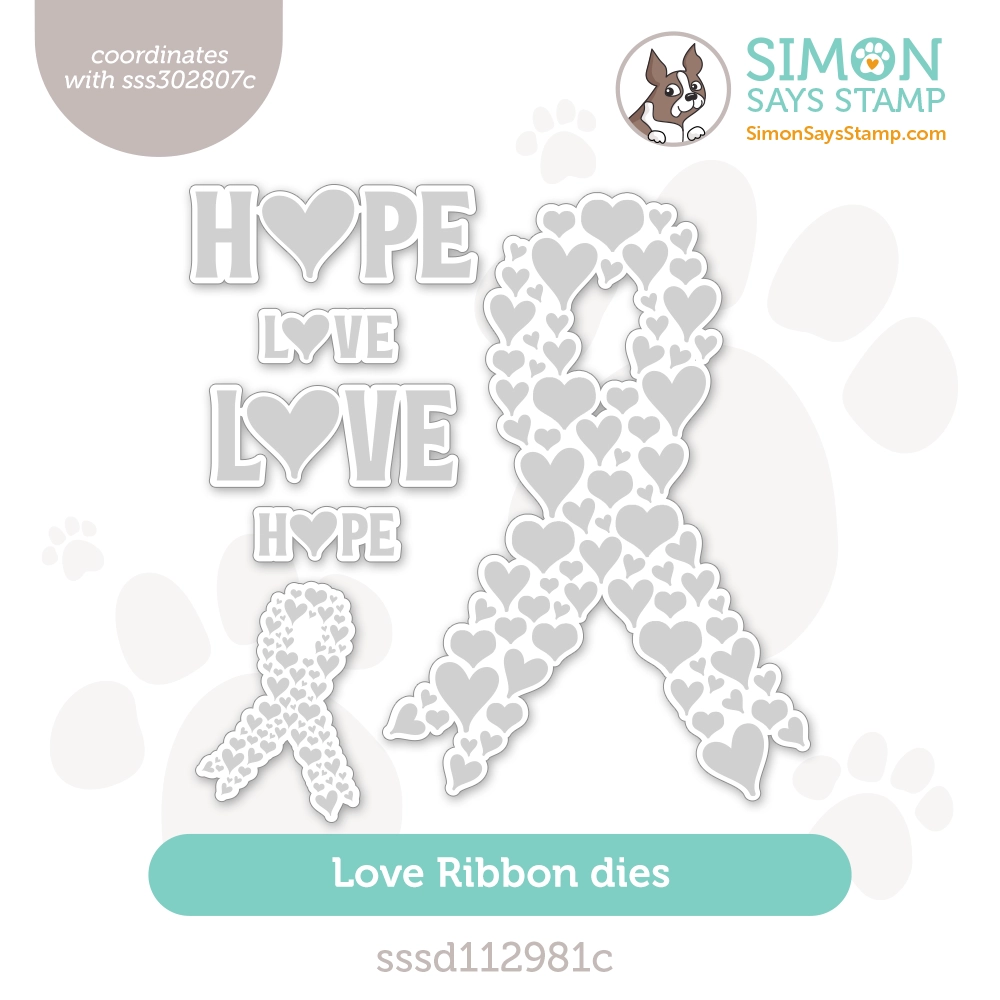 Simon Says Stamp Love Ribbon Wafer Dies sssd112981c Sweetheart