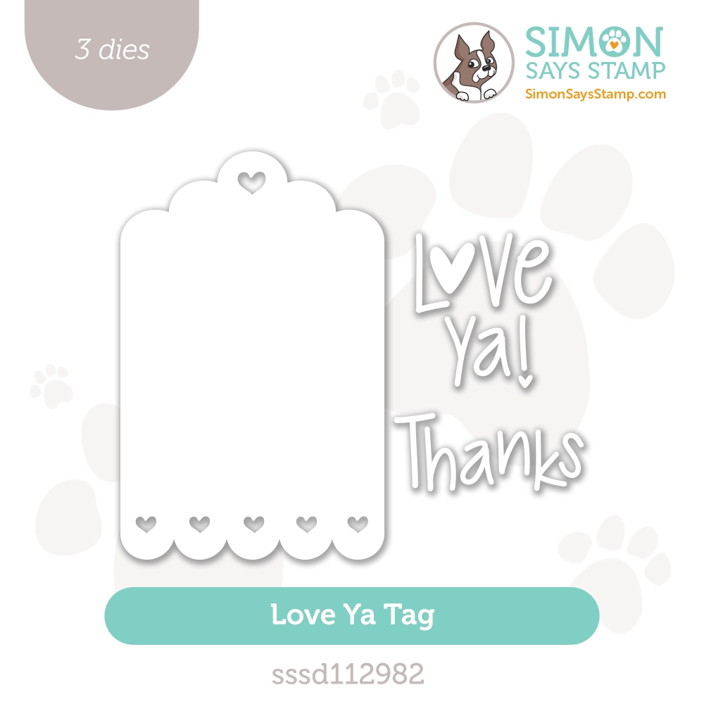 Simon Says Stamp Love Ya Tag Wafer Dies sssd112982 Smitten