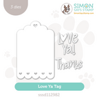 Simon Says Stamp Love Ya Tag Wafer Dies sssd112982 Smitten