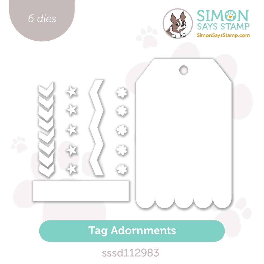 Simon Says Stamp Tag Adornments Wafer Dies sssd112983 Smitten