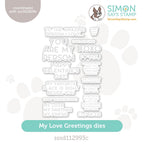 Simon Says Stamp My Love Greetings Wafer Dies sssd112993c Smitten