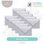 Simon Says Stamp Gift Card Envelopes Mini Metallic Silver ssse104